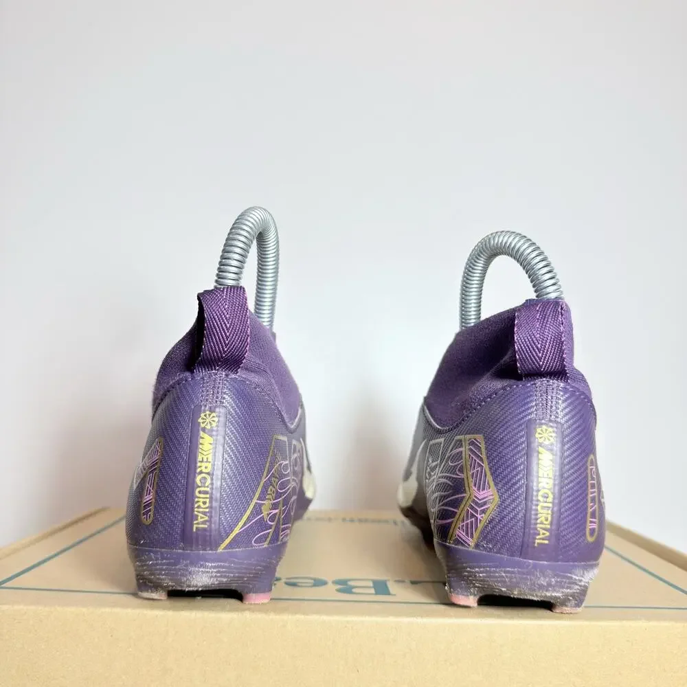 Nike Youth 1Y Jr Mercurial Superfly 10 Academy KM FG MG Soccer Cleats Purple